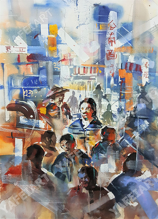 街景人群表現課堂示範
